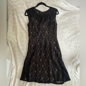 BCBGMaxAzria Black Sheath Midi Dress